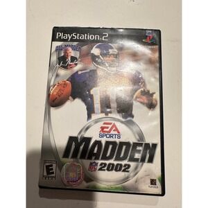 Madden NFL 2002 Sony PlayStation 2 PS2 EA Sports Football Game with Manual